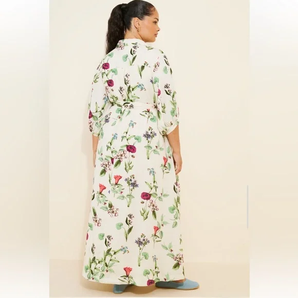 Maeve Anthropologie Floral Tie-Waist Maxi XS